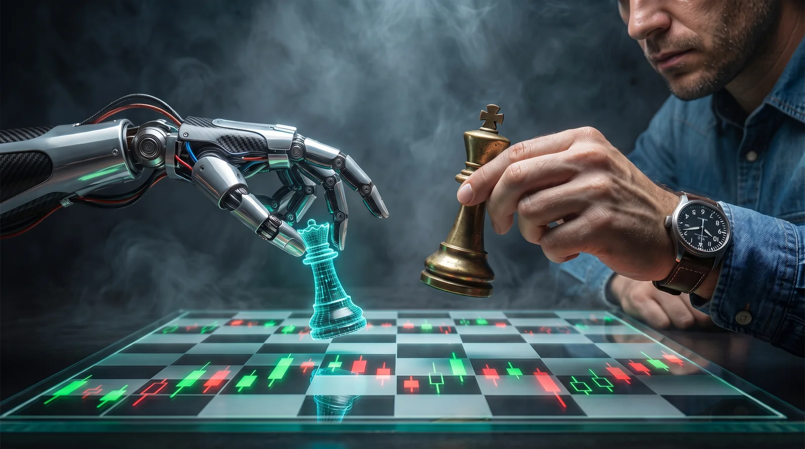 AI Trading Bots vs Human Traders comparison tested by AHCrypto